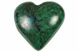 Polished Malachite & Chrysocolla Heart - Peru #250320-1